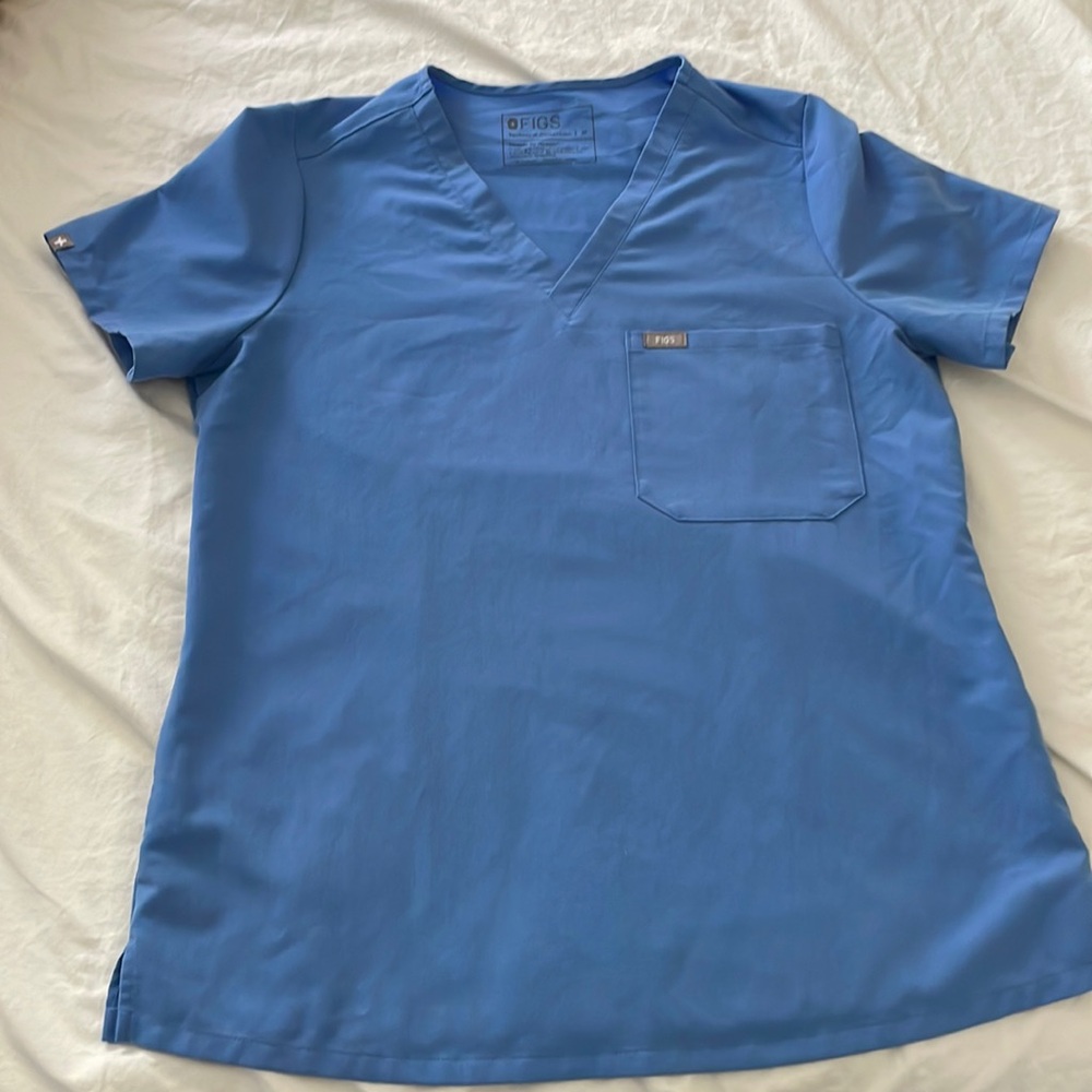 Figs Catarina Ceil Blue Top